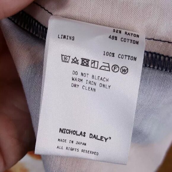 NICHOLAS DALEY Mens Shirt Medium Blue Button Up Utility SUMINIGASHI ALOHA $695 - Picture 7 of 11